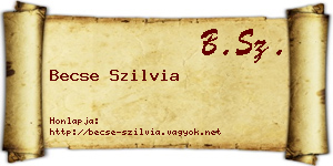 Becse Szilvia névjegykártya