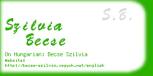 szilvia becse business card